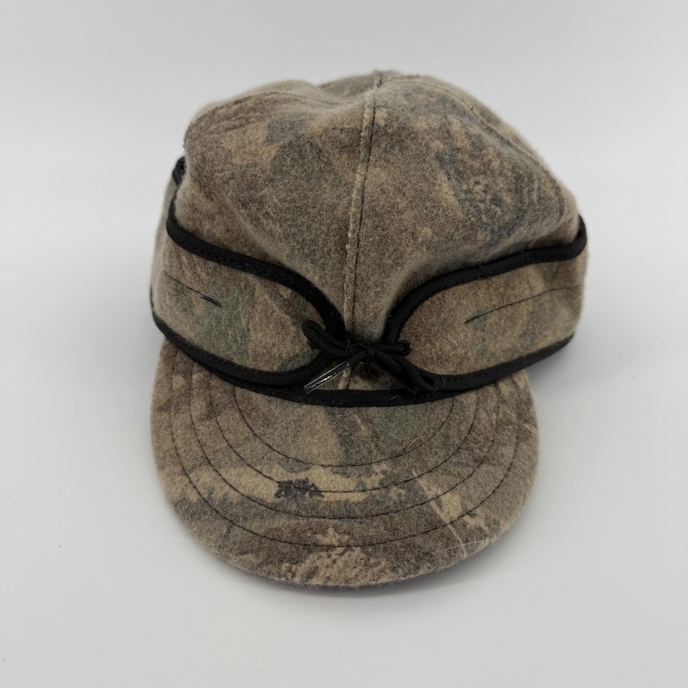 Stormy Kromer The Rancher Cap Realtree Camo Wool Winter Ear Flap Hat Mens 7 1/2